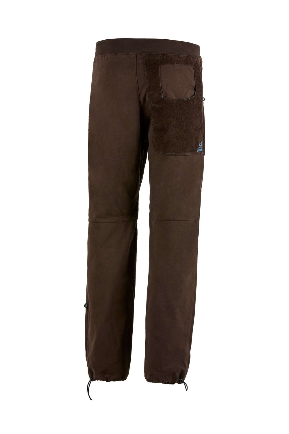 Pantaloni da outdoor in cotone organico con tasche in velluto e ricamo, vestibilità regolare, produzione italiana