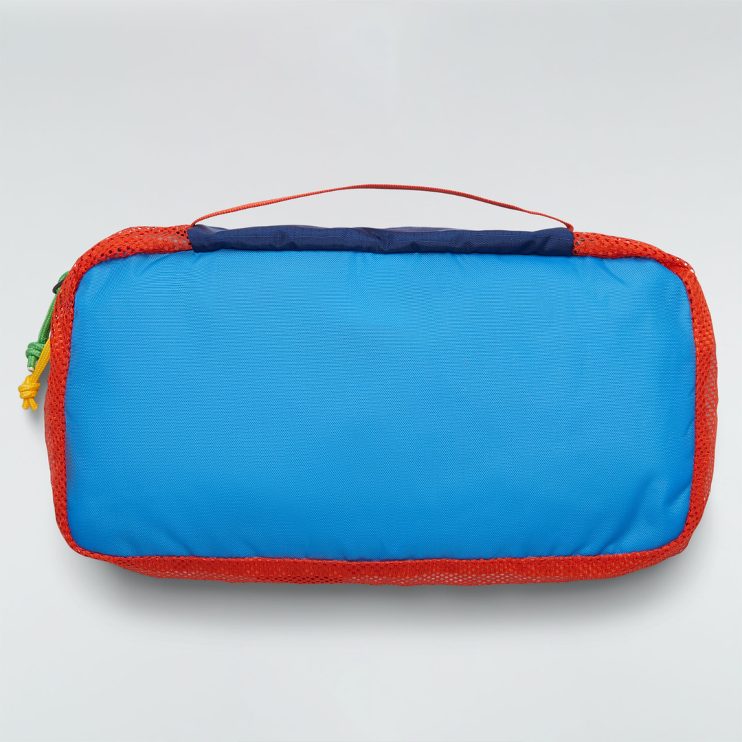 Cubo 3L Travel Cube organizer da viaggio in nylon riciclato con inserti in rete e maniglia superiore