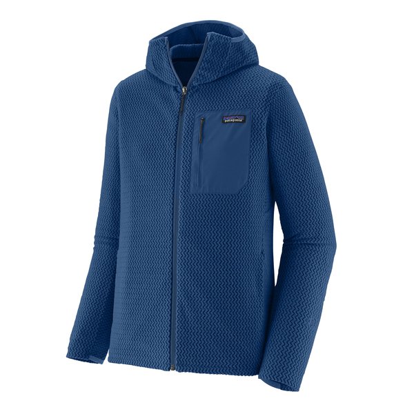 M's R1 Air Full-Zip Hoody lightweight breathable recycled polyester technical fleece with hood and zippered pockets