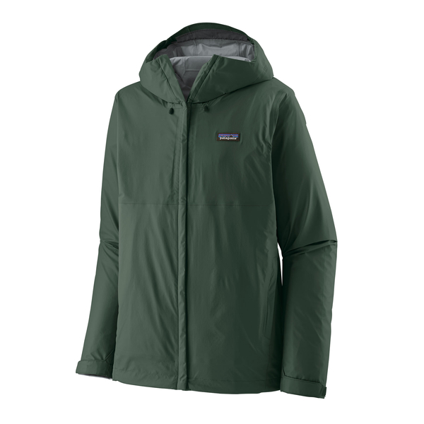 M's Torrentshell 3L Rain Jacket by Patagonia with waterproof breathable 3-layer recycled fabric and adjustable hood