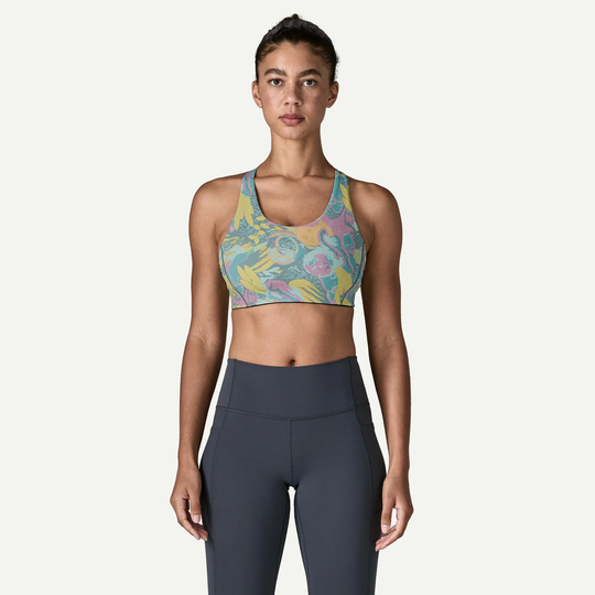 Reggiseno sportivo W's Shadowlite Mid Impact regolabile, traspirante e ad asciugatura rapida con tessuto in nylon riciclato e controllo odori