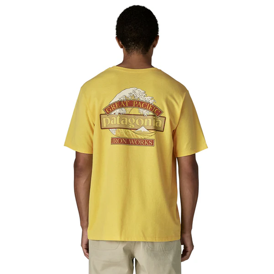 T-shirt Great Waves Responsibili-Tee uomo con logo onda Hokusai in cotone e poliestere riciclati