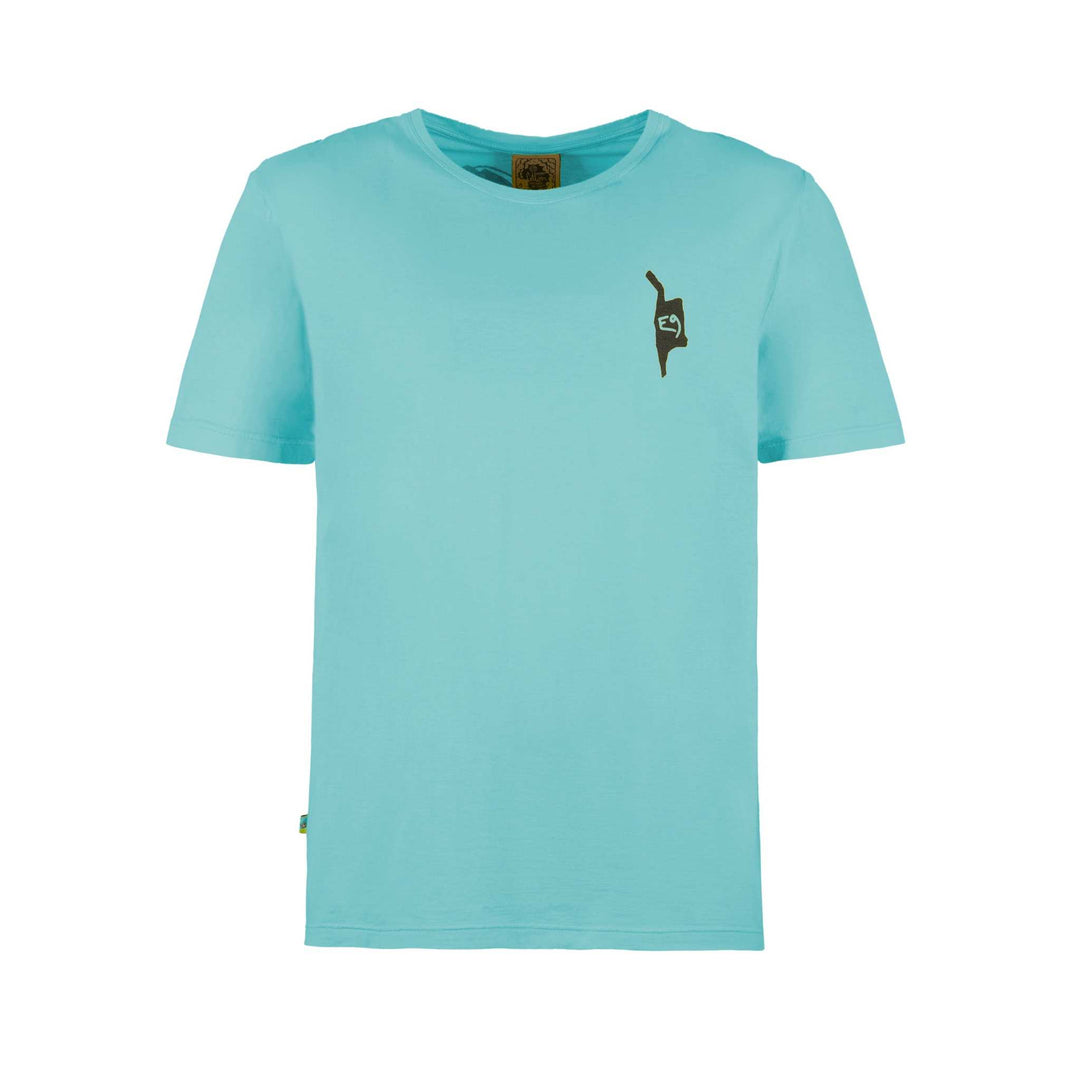 T-shirt jersey leggero in cotone biologico per outdoor e climbing con stampa originale e vestibilità regular fit