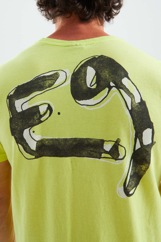 T-shirt jersey leggero in cotone biologico per outdoor e climbing con logo originale e stampa retro
