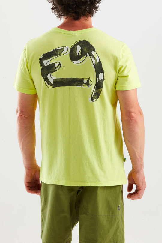 T-shirt jersey leggero in cotone biologico ideale per outdoor e climbing con stampa originale e vestibilità regular fit