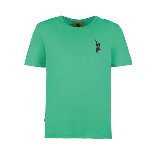 T-shirt jersey leggero in cotone biologico con logo originale per outdoor e climbing, vestibilità regular fit, made in Italy