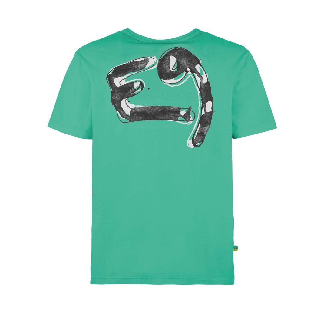 T-shirt jersey leggero in cotone biologico per outdoor e climbing con stampa originale e vestibilità regular fit