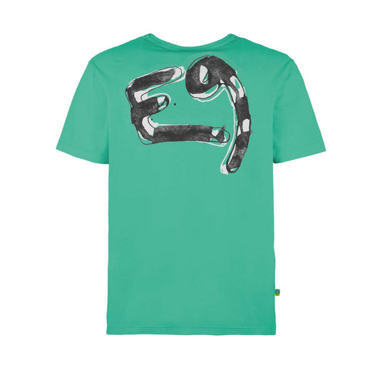 T-shirt jersey leggero in cotone biologico per outdoor e climbing con stampa originale e vestibilità regular fit