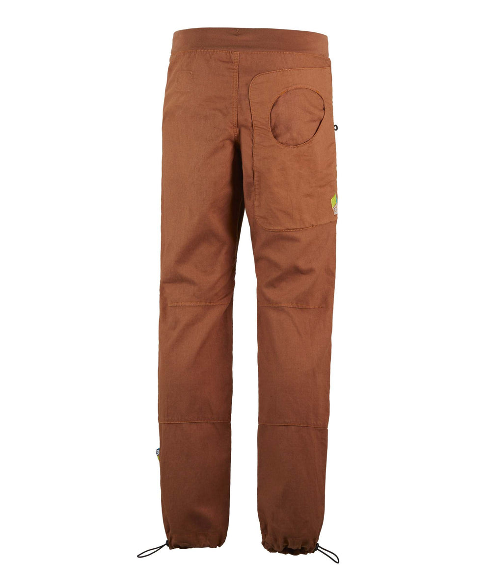 Pantalone tecnico da arrampicata E9 F-Blat 2 in lino e cotone biologico con tasche funzionali e cintura elastica