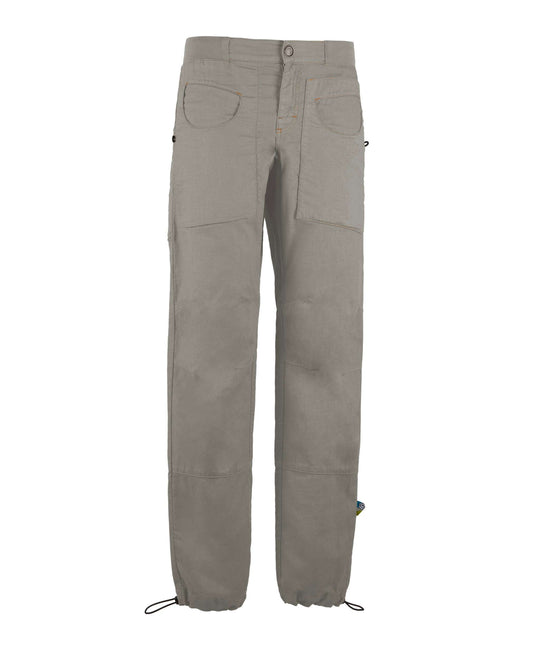 Pantalone tecnico da arrampicata E9 F-BLAT 2 in lino e cotone biologico con cintura elastica e tasche funzionali