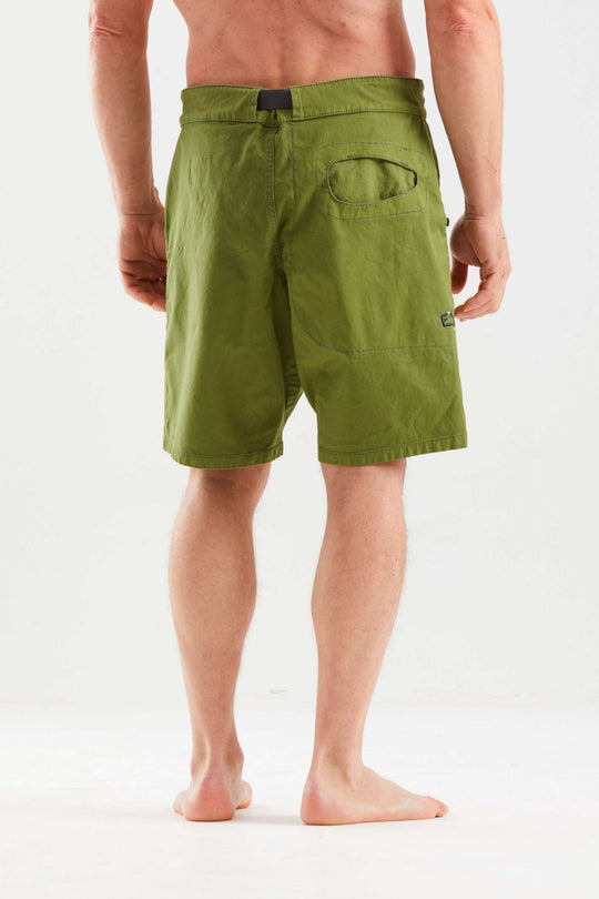 Shorts outdoor e climbing in cotone biologico con cintura regolabile e ricamo logo, design funzionale e comfort garantito