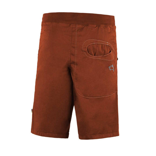 Rondo Short 2.2 urban climbing shorts in stretch organic cotton gabardine with printed pockets and adjustable waist