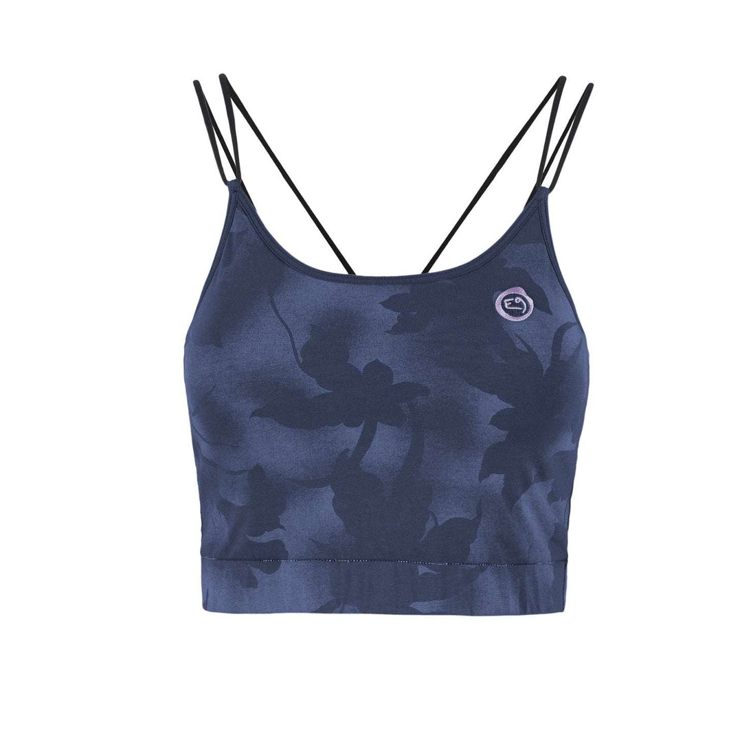 Bra in cotone biologico con coppe removibili e ricamo, made in Italy per comfort e libertà di movimento
