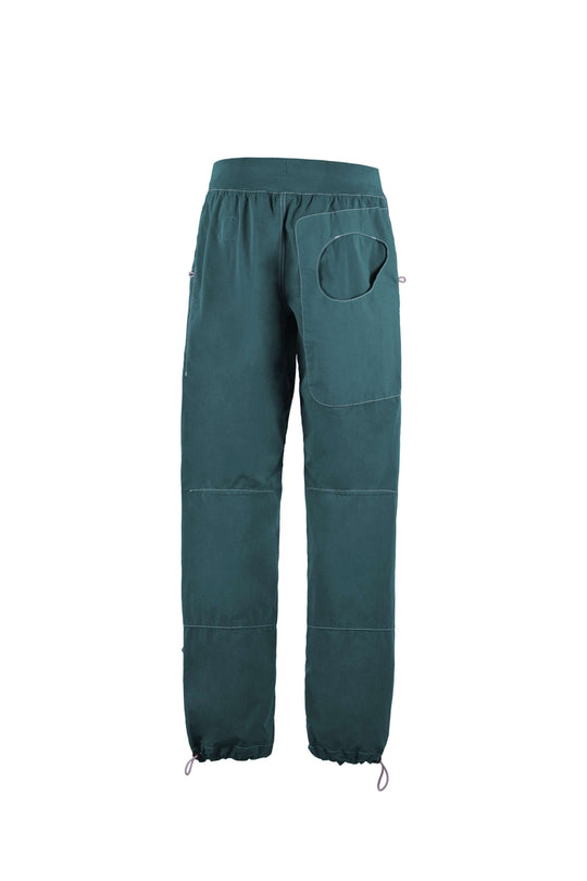 Pantaloni outdoor W Blat in popeline tecnico con 72% cotone biologico, tasche a contrasto e vita regolabile, ideali per arrampicata e attività outdoor