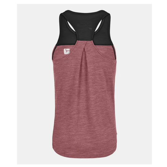 Women's 150 MERINO COOL logo top in Arctic Grey with Tencel cooling and Beta-Spun durability