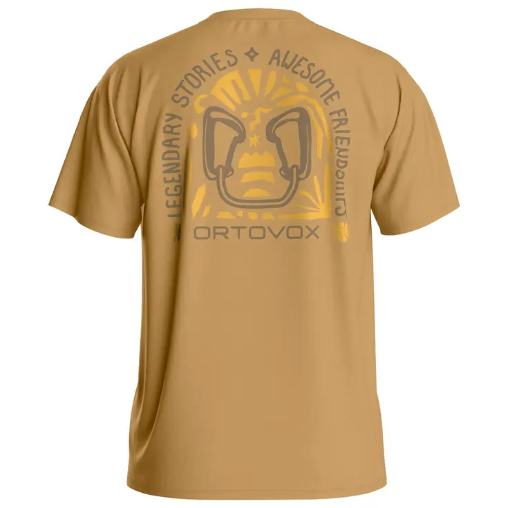 Ortovox 150 Cool Climbing Vibes TS M breathable merino wool climbing t-shirt for men