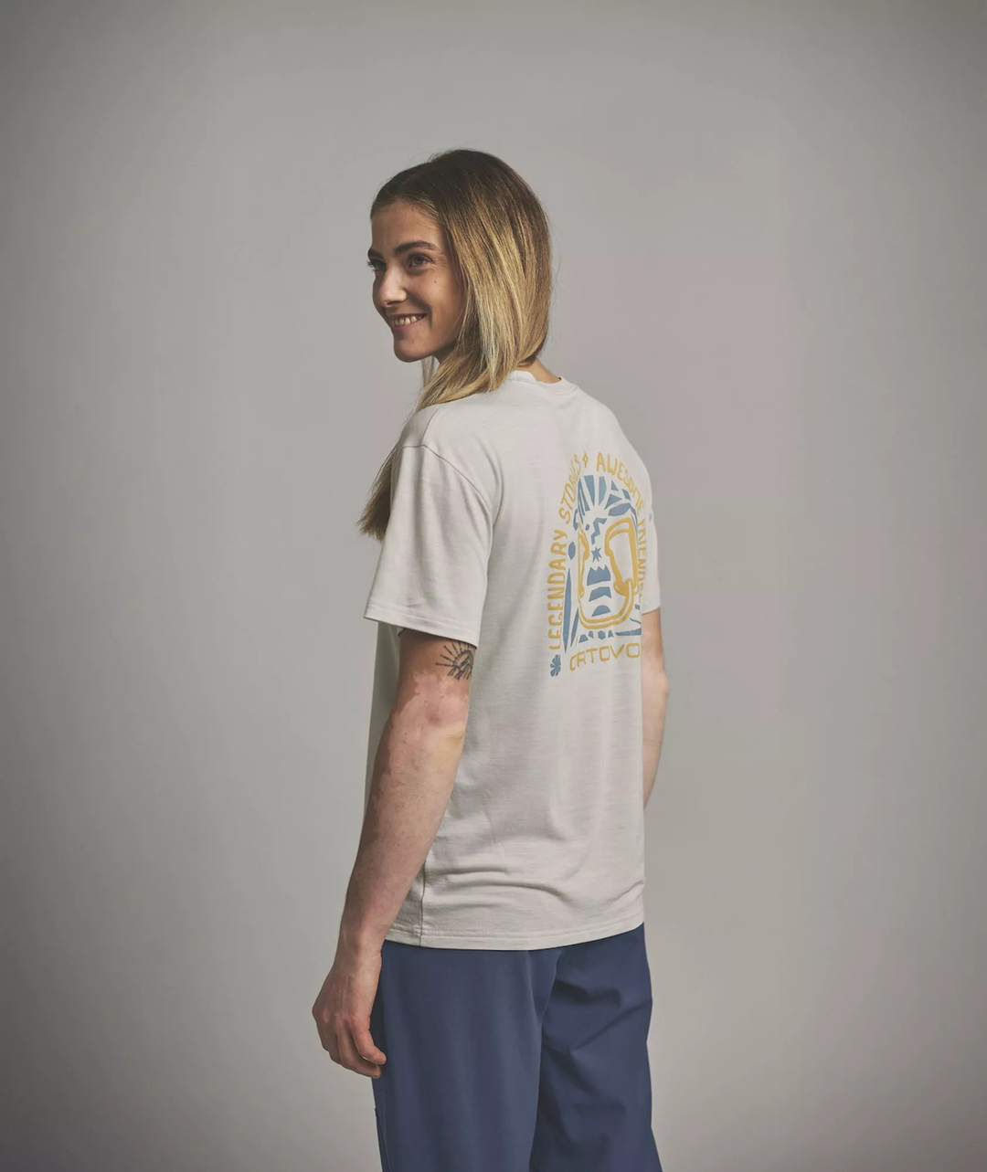 Ortovox 150 Cool Climbing Vibes TS W women's breathable merino wool climbing t-shirt with cooling effect and durable fabric