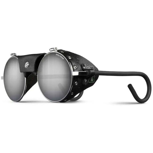 VERMONT - VERT FONCE classic round mountain sunglasses with leather side shields and anti-slip wraparound arms