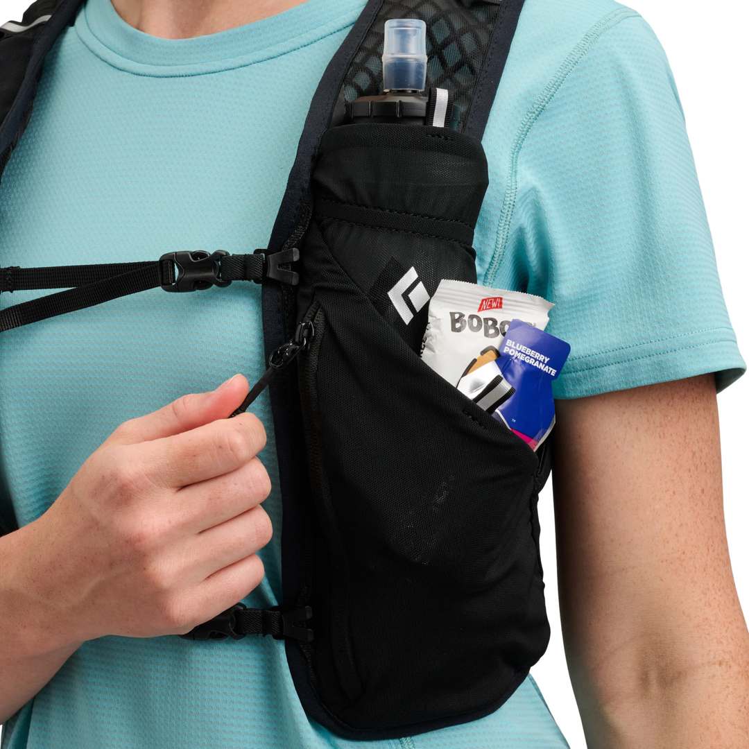 Distance 6 Hydration Vest lightweight running vest with breathable mesh and hydration bottle pockets