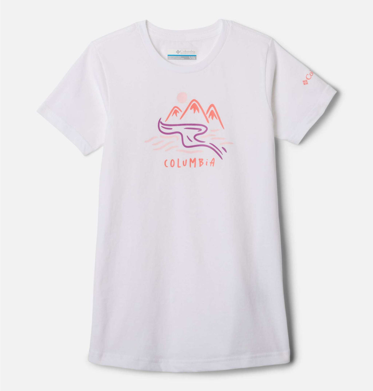 Camiseta juvenil de niña Mission Lake de algodón con logo en el pecho, ideal para uso casual y acuático