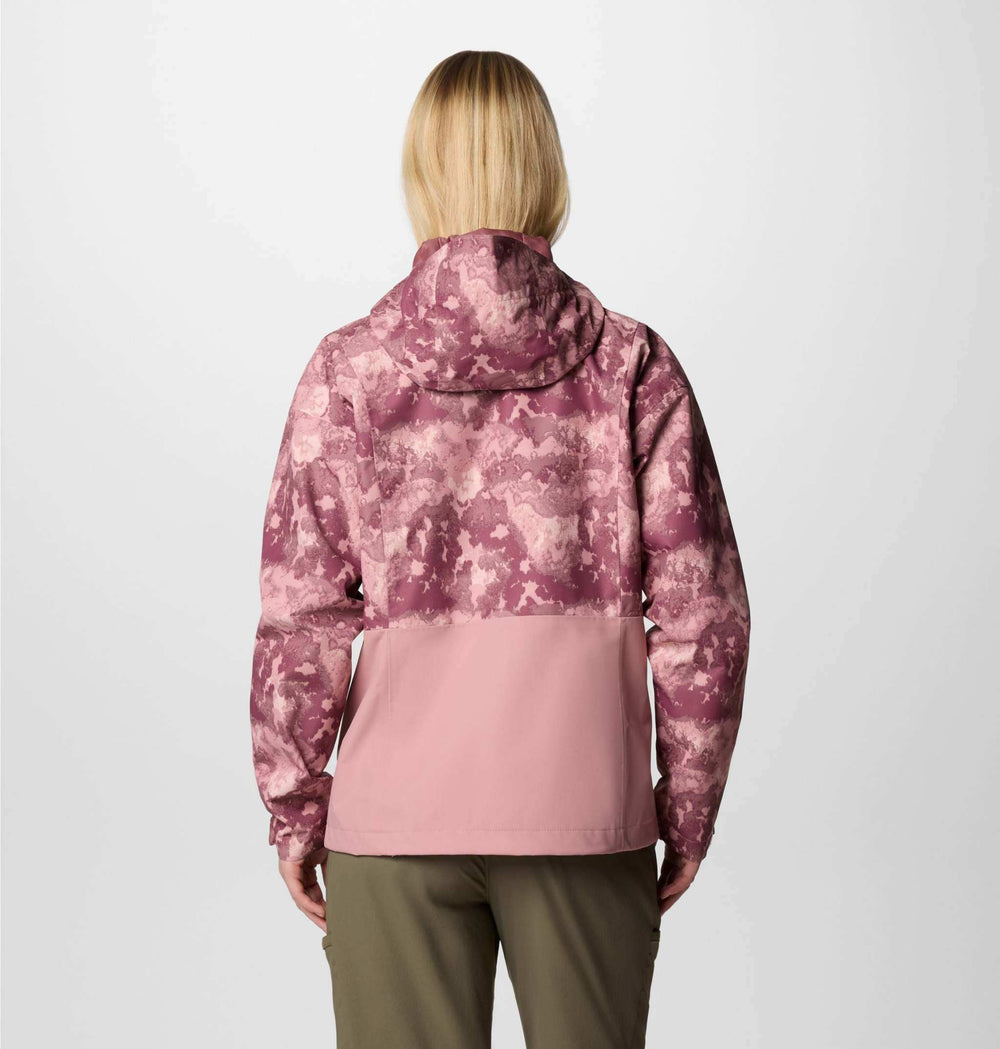 Columbia Women's Hikebound™ Printed Jacket waterproof breathable with adjustable hood and zippered pockets for hiking