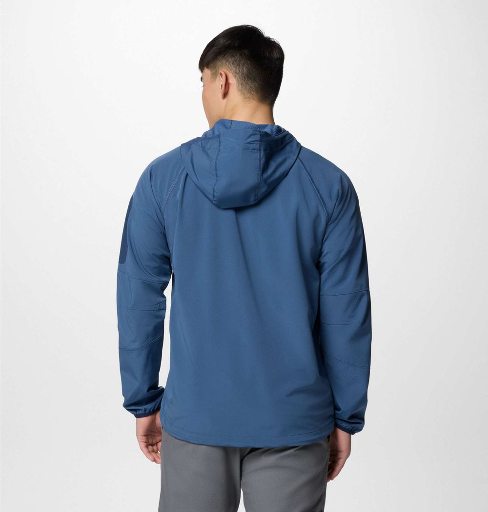 Giacca softshell uomo Columbia resistente a pioggia e macchie con cappuccio regolabile e tasche con cerniera per escursionismo