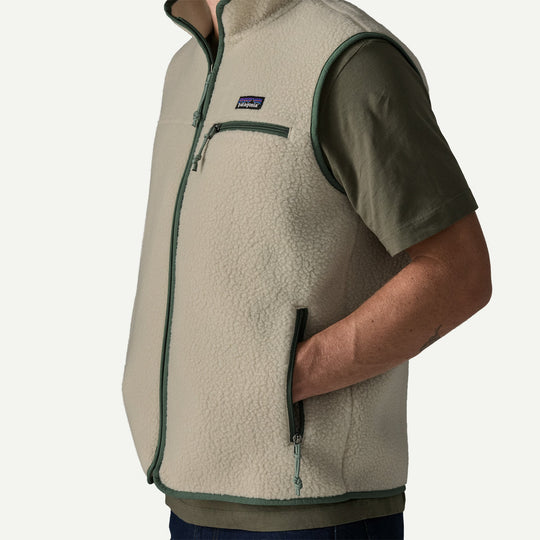 Patagonia M's Retro Pile Vest - Pelican / Canopy Green - foto 5