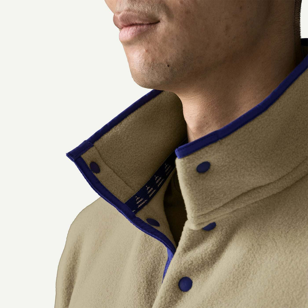 Patagonia Lightweight Synchilla Snap-T May Grey - dettaglio collo