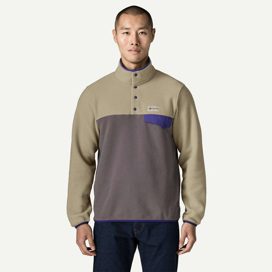 Patagonia Lightweight Synchilla Snap-T May Grey - indossato davanti