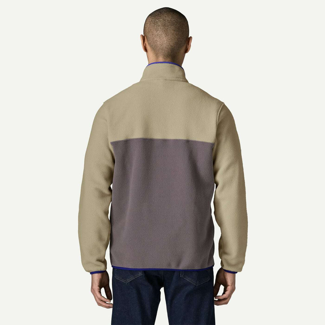 Patagonia Lightweight Synchilla Snap-T May Grey - indossato dietro