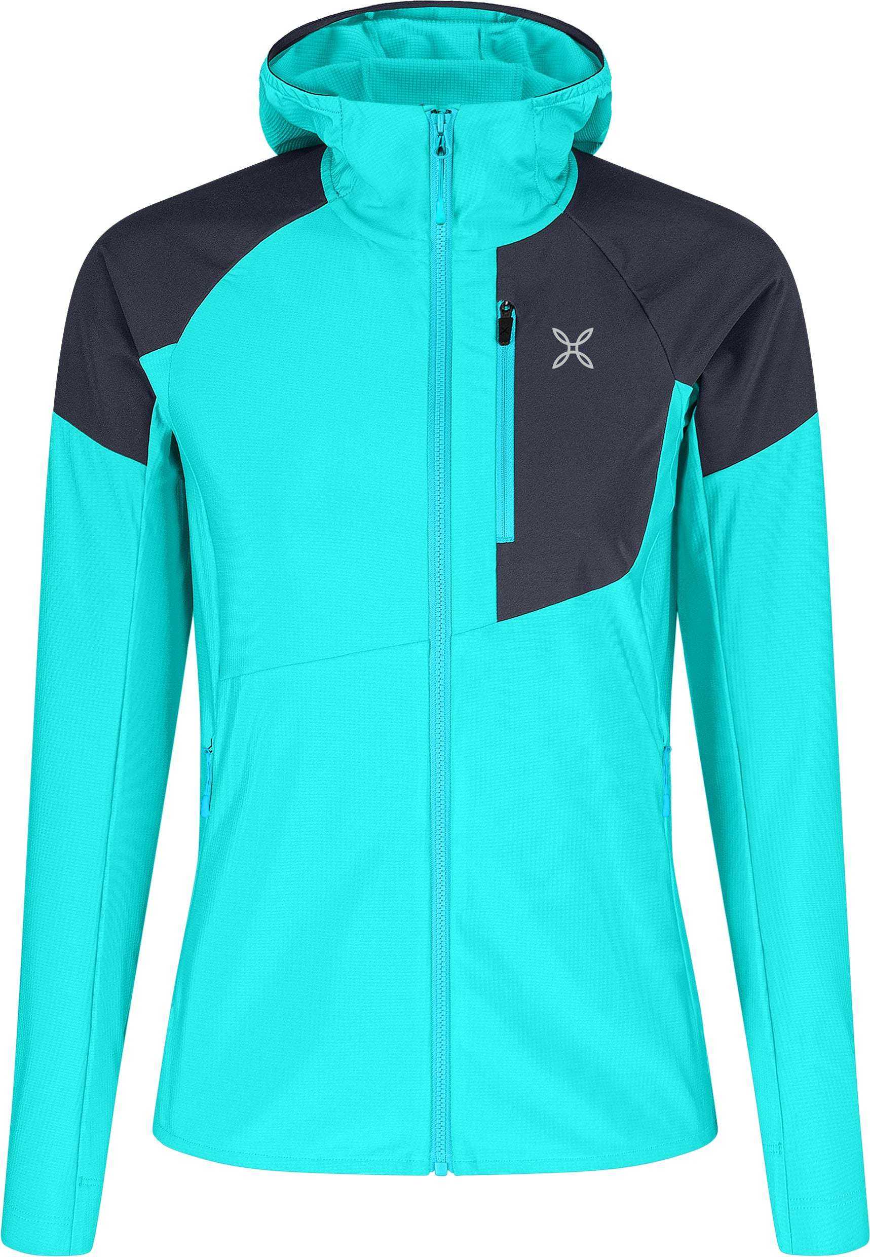 Maglia donna con cappuccio in pile traspirante e protezione UV per attività outdoor
