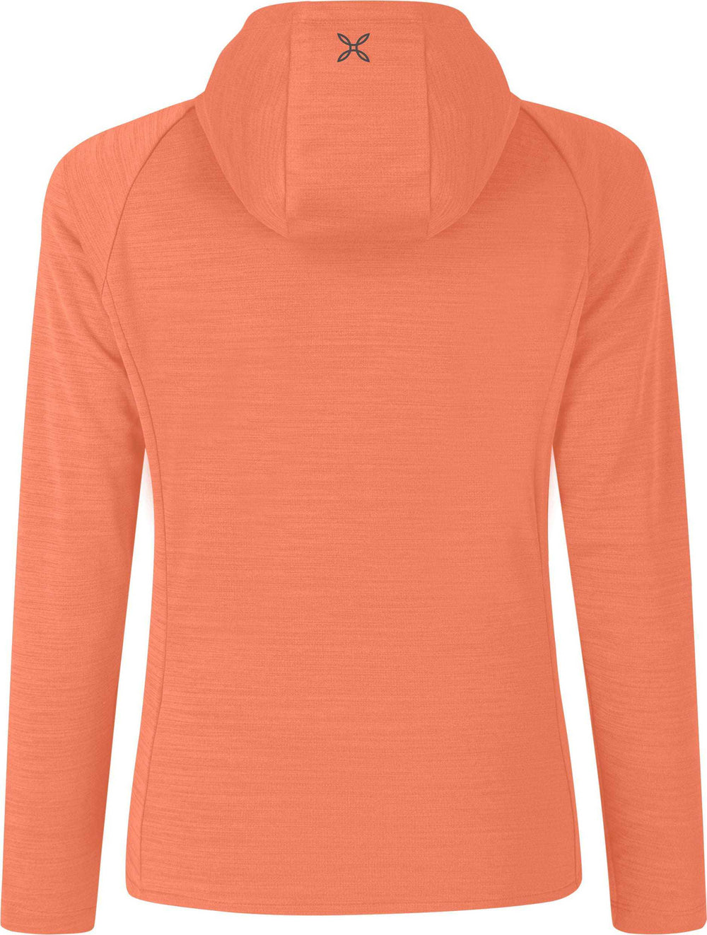 Femme portant une veste Maglia Woman à séchage rapide avec capuche pour l'escalade et le trekking en plein air