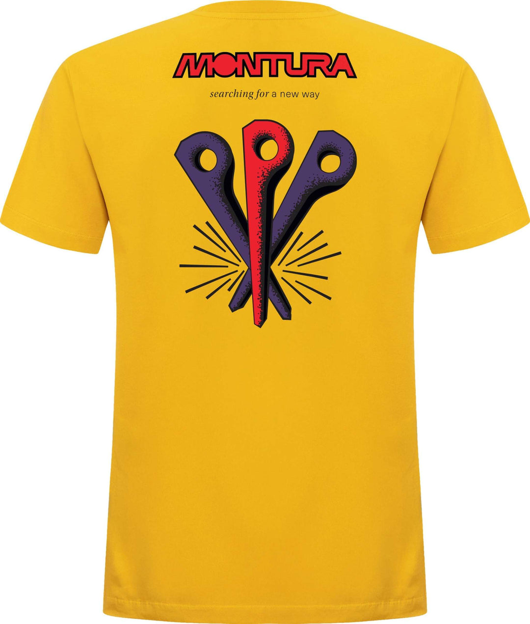 Men's Pitons T-Shirt made of stretch organic cotton jersey, breathable and lightweight for climbing and outdoor activities