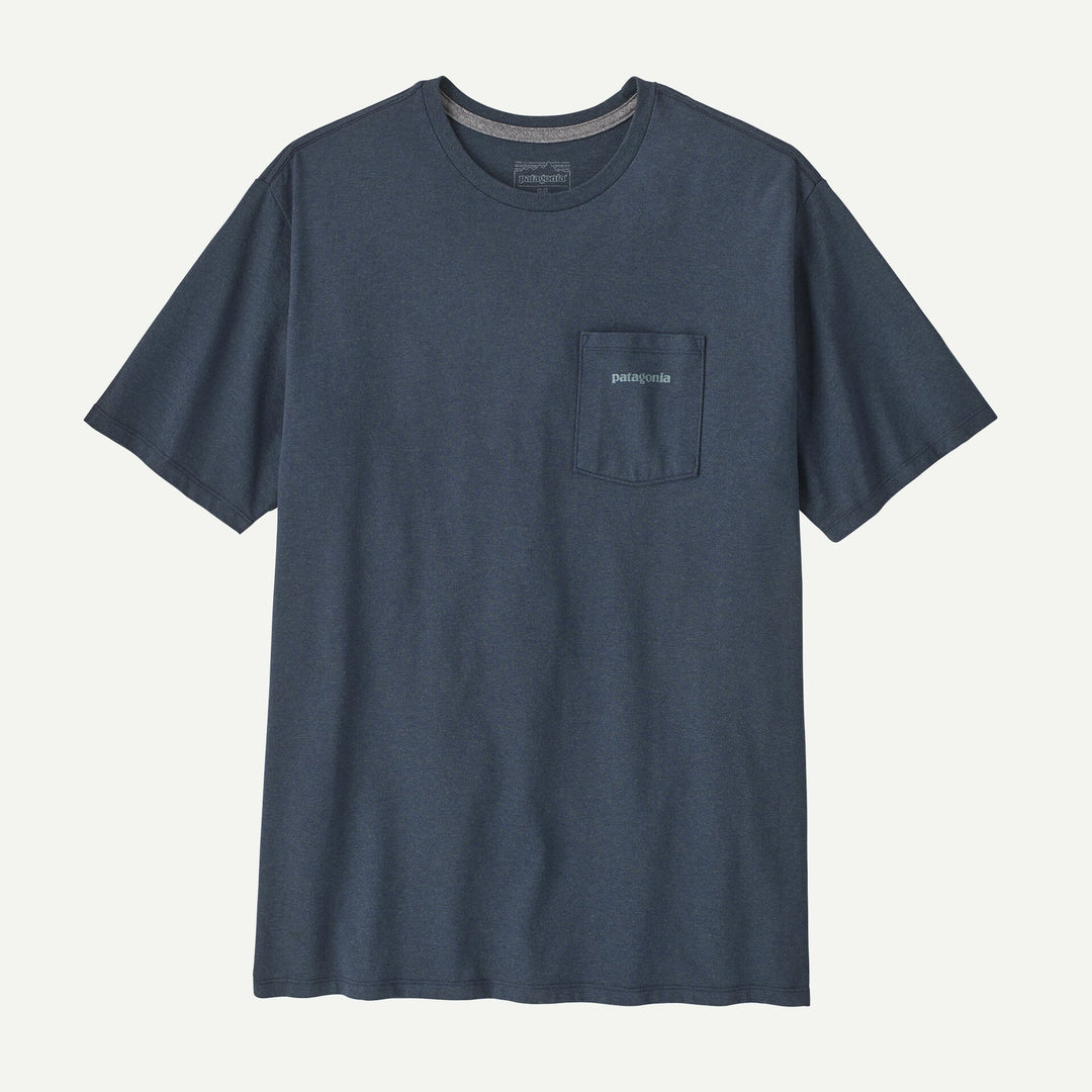 Patagonia Men's Boardshort Logo Pocket Responsibili-Tee Summit Blue - dettaglio