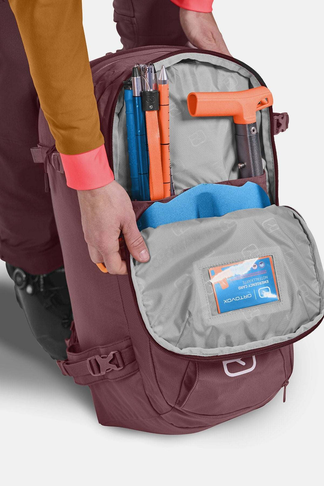 Versatile and durable Haute Route 30 S ski mountaineering backpack with easy access compartments and secure gear storage.