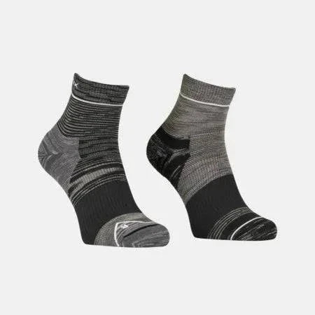 Men's Alpine Quarter Socks with Merino wool, ankle stabilization, and ergonomic fit for summer hiking