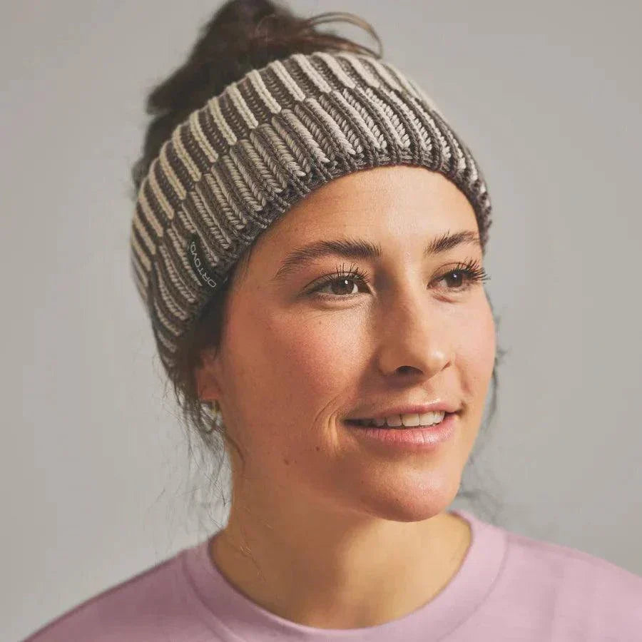 Fascia in maglia spessa in lana merino per sport invernali e trekking in montagna