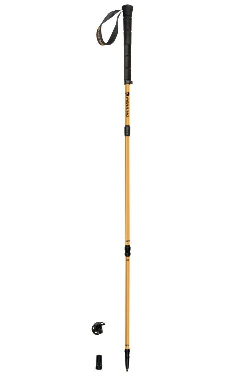 Bastoncini Zion 3 sezioni pieghevoli per trekking leggeri e resistenti con impugnatura antiscivolo e sistema ATP rapido