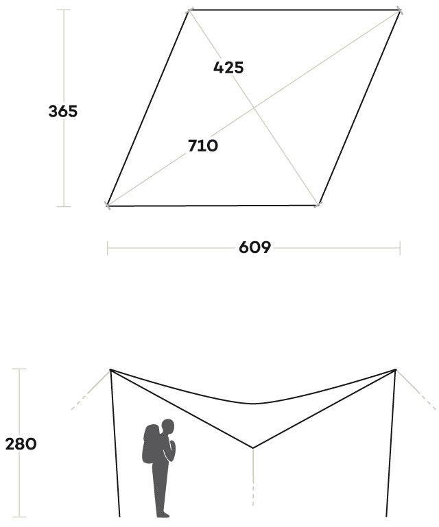 Telo copertura Screen Tarp 6x4 metri resistente e impermeabile