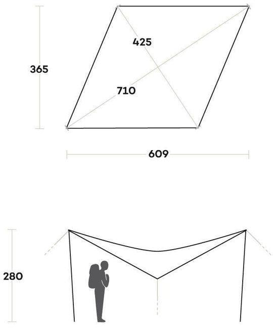 Telo copertura Screen Tarp 6x4 metri resistente e impermeabile