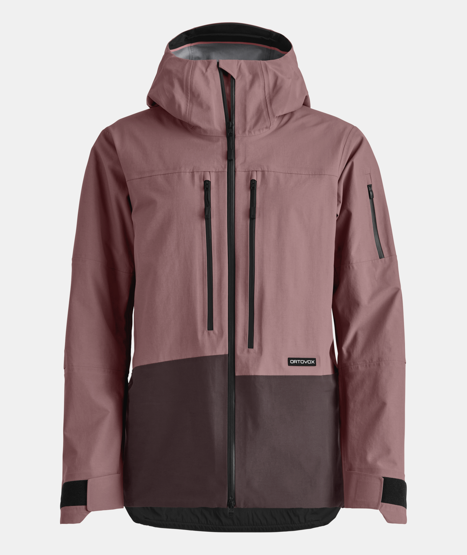 Giacca freeride casual Ravine Free 3L nera con cappuccio e zip di ventilazione