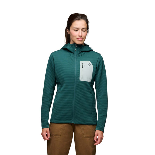 Black Diamond Women's Diverge Full Zip Hoody Deep Woods - vista principale