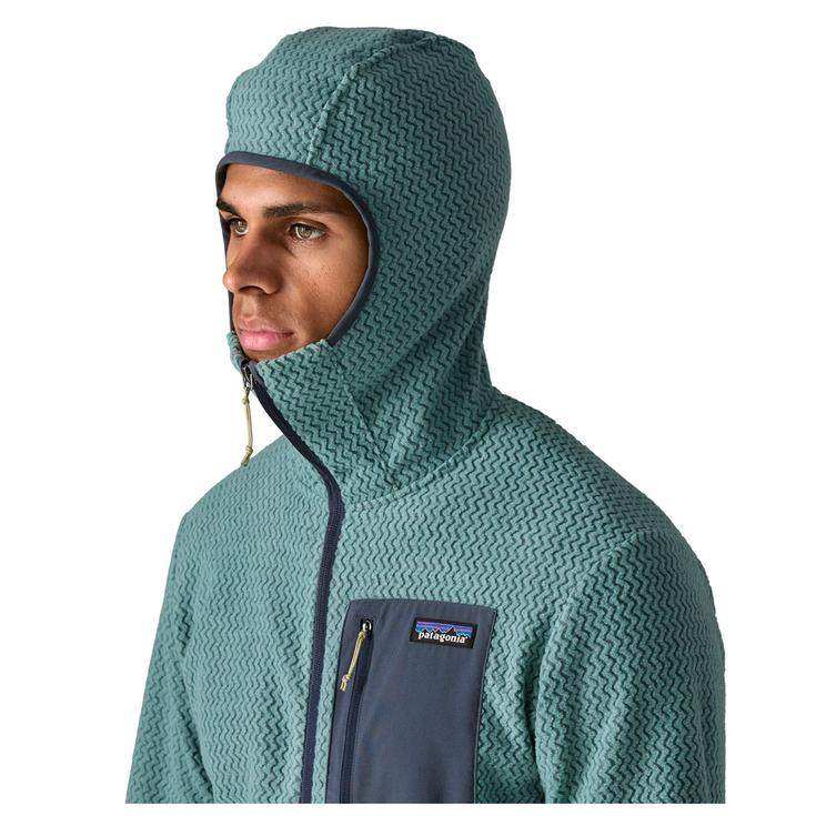 M's R1 Air Full-Zip Hoody lightweight breathable recycled polyester technical fleece jacket with hood and zippered pockets