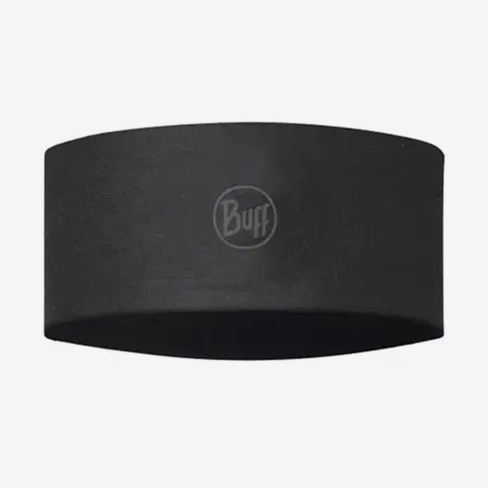 Fascia Coolnet UV+ nera larga per sport con protezione solare UPF 50+ e tessuto traspirante