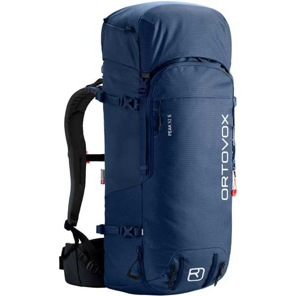 Zaino Ortovox Peak 52 S alpinismo tecnico in materiale riciclato e sistema dorsale Swisswool