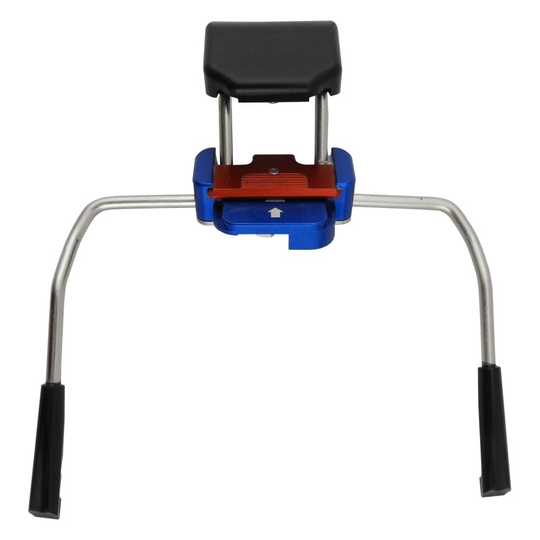 Pika + Stopper ski bindings with 90mm brake attachment.