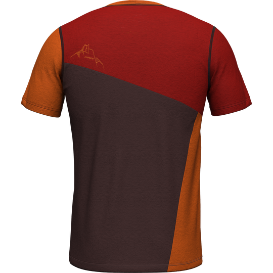 T-shirt Gulliver in hemp fabric with geometric color block design