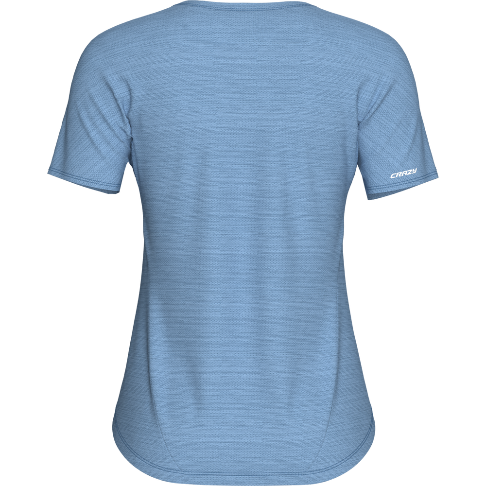 T-shirt Exit tecnica e raffinata con fondo stondato e cuciture a contrasto per attività outdoor