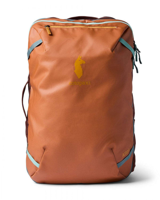 Zaino Allpa 35L Travel Pack nero in tessuto riciclato, design unico e funzionale per viaggi.