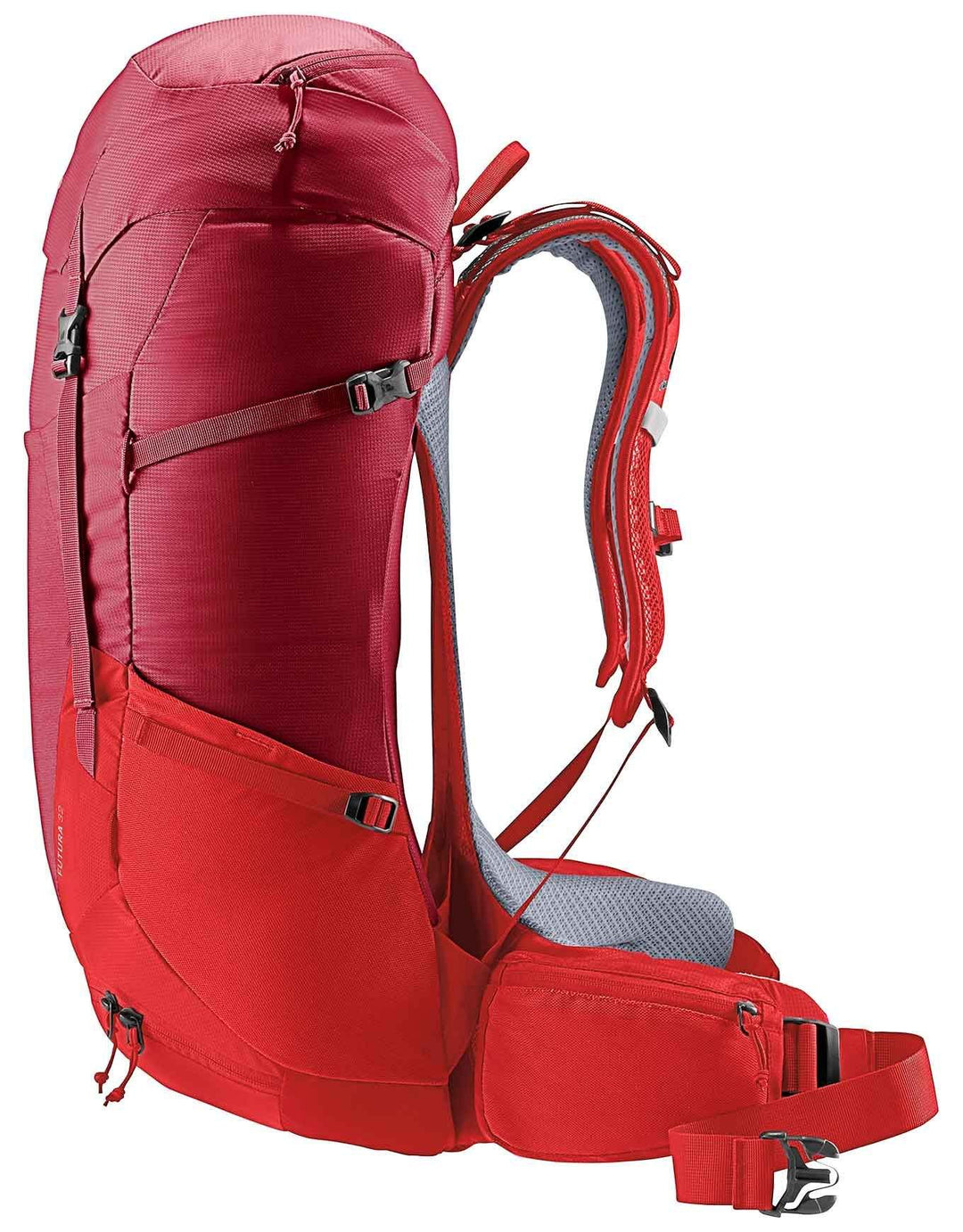 Futura 32 women's hiking backpack with Aircomfort Sensic Pro ventilation and ergonomic VariFlex ECL hip fins for multi-day trips